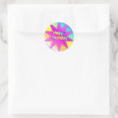 Happy Birthday Ripple Ronde Sticker (Tas)