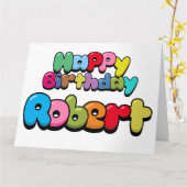 Happy Birthday Robert Kaart (Gele Bloem)