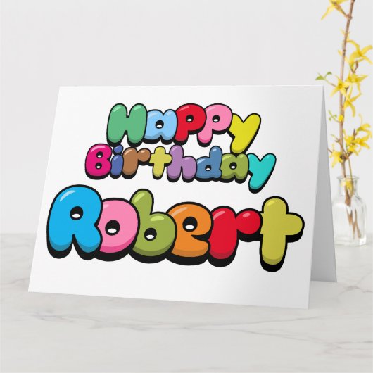 Happy Birthday Robert Kaart (Gele Bloem)