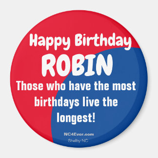 Happy Birthday ROBIN koelkast Magnet