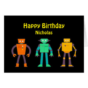 Happy Birthday Robot Geweldige Boy Fun