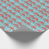 Happy Birthday Robot Pattern Cadeaupapier (Hoek)