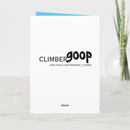 Happy Birthday rock klimmer kaart (Achterkant)