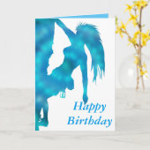 Happy Birthday rock klimmer kaart (Gele Bloem)