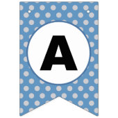 Happy Birthday Rocket ship blue grijs Bunting Flag Vlaggetjes (Derde vlag)