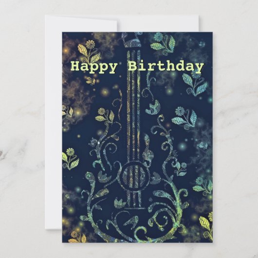 Happy Birthday - Romantic Flowers Guitar (Voorkant)