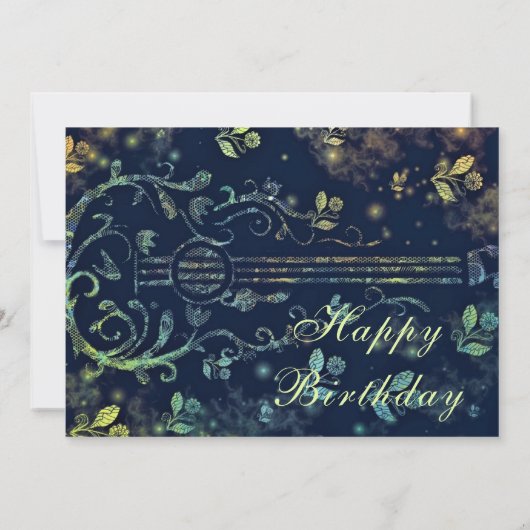 Happy Birthday - Romantic Flowers Guitar (Achterkant)