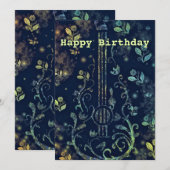 Happy Birthday - Romantic Flowers Guitar (Voorkant / Achterkant)