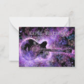 Happy Birthday - Romantic Guitar Music - Magic Notitiekaartje (Achterkant)