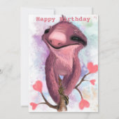 Happy Birthday - Romantic Sloth (Achterkant)