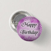 Happy Birthday Ronde Button 3,2 Cm (Voorkant /achterkant)