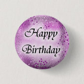 Happy Birthday Ronde Button 3,2 Cm (Voorkant)
