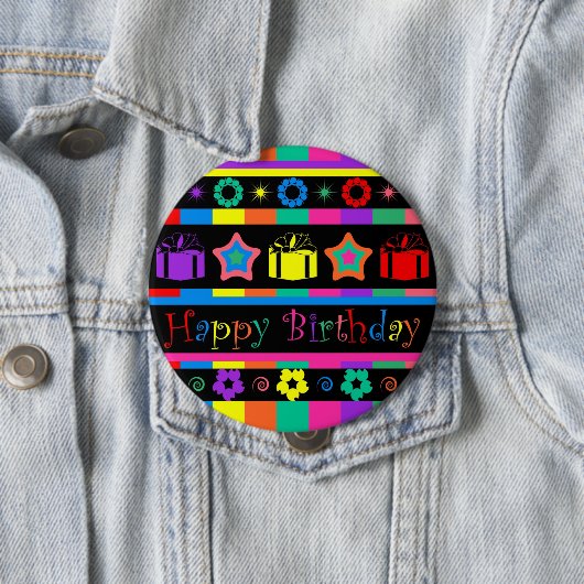 Happy Birthday Ronde Button 4,0 Cm (In situ)