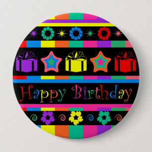 Happy Birthday Ronde Button 4,0 Cm