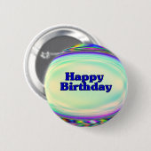 Happy Birthday Ronde Button 5,7 Cm (Voorkant /achterkant)