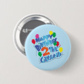 Happy Birthday Ronde Button 5,7 Cm (Voorkant /achterkant)
