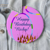 Happy Birthday Ronde Button 6,0 Cm (In situ)