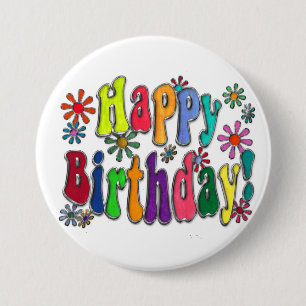 Happy Birthday Ronde Button 7,6 Cm