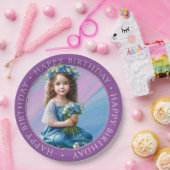 Happy Birthday Ronde Papier Bord (Feest)