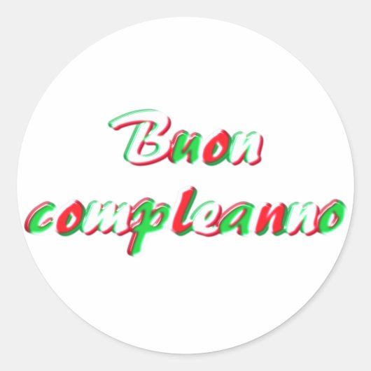 Happy Birthday Ronde Sticker (Voorkant)