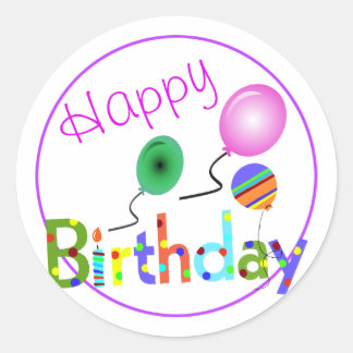 Happy Birthday Ronde Sticker