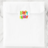 Happy Birthday Ronde Sticker (Tas)
