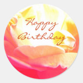 Happy Birthday Ronde Sticker (Voorkant)