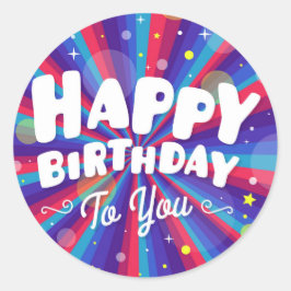 Happy Birthday Ronde Sticker