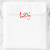 Happy Birthday Ronde Sticker (Tas)