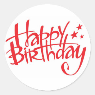 Happy Birthday Ronde Sticker