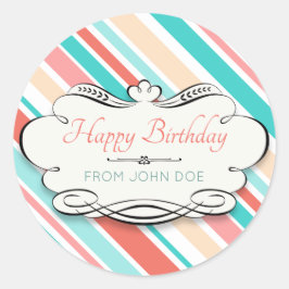 Happy Birthday  Ronde Sticker