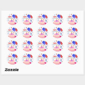 Happy Birthday Ronde Sticker (Vel)