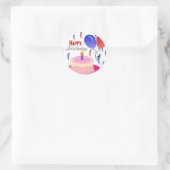 Happy Birthday Ronde Sticker (Tas)