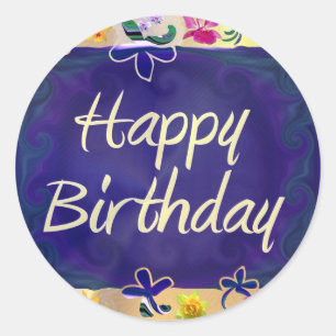 Happy Birthday Ronde Sticker