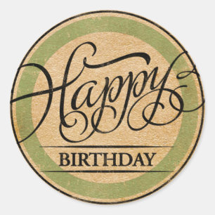 Happy Birthday Ronde Sticker