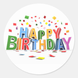 Happy Birthday Ronde Sticker