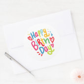 Happy Birthday Ronde Sticker (Envelop)