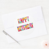 Happy Birthday Ronde Sticker (Envelop)