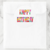 Happy Birthday Ronde Sticker (Tas)