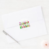 Happy Birthday Ronde Sticker (Envelop)