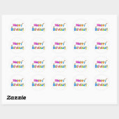 Happy Birthday Ronde Sticker (Vel)