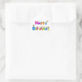 Happy Birthday Ronde Sticker (Tas)