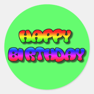 Happy Birthday Ronde Sticker