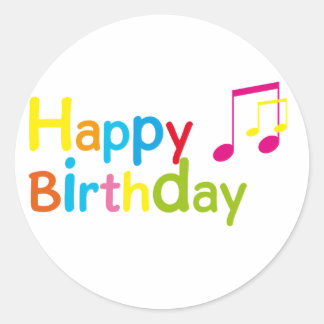 Happy Birthday Ronde Sticker