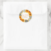 Happy Birthday Ronde Sticker zonnebloemen (Tas)