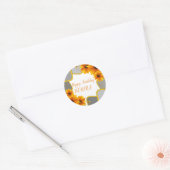 Happy Birthday Ronde Sticker zonnebloemen (Envelop)