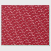 Happy Birthday rood Cadeaupapier (Vlak)