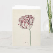 Happy Birthday -  rood en wit Tulip Kaart (Achterkant)