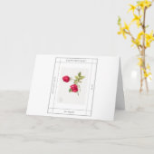 Happy Birthday  Roos Bloemen Waterverf Kaart (Gele Bloem)