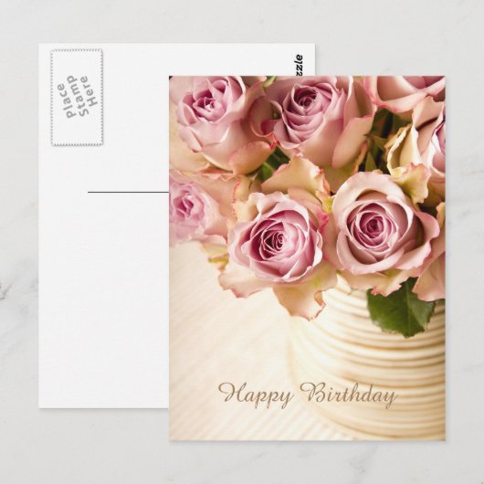 Happy Birthday Roos Briefkaart (Voorkant / Achterkant)